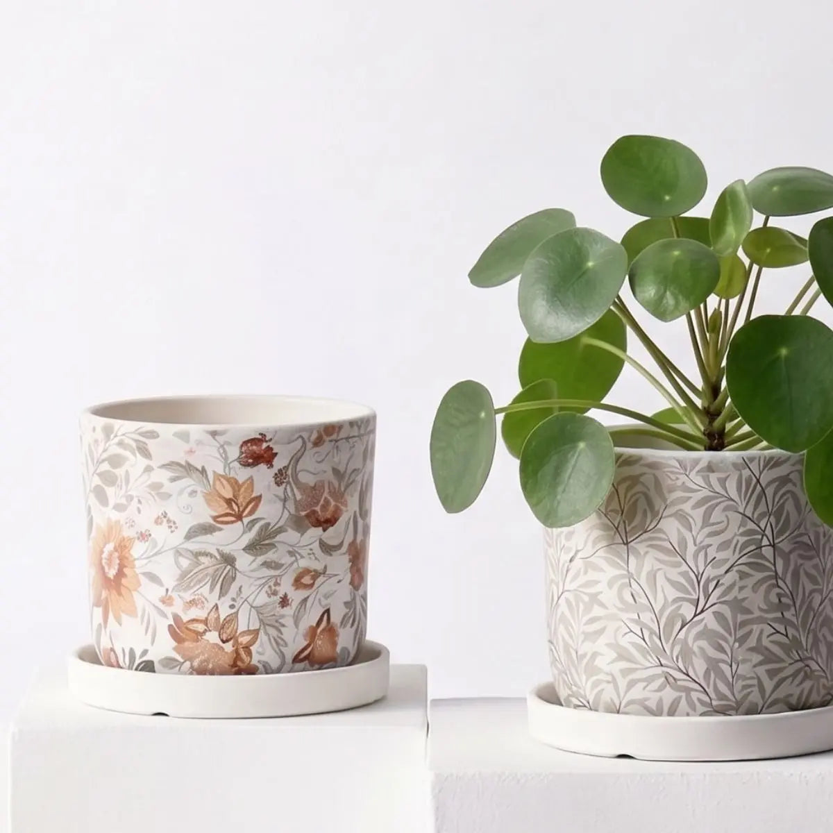 Floral Series Ceramic Flower Pot Speckled Space
