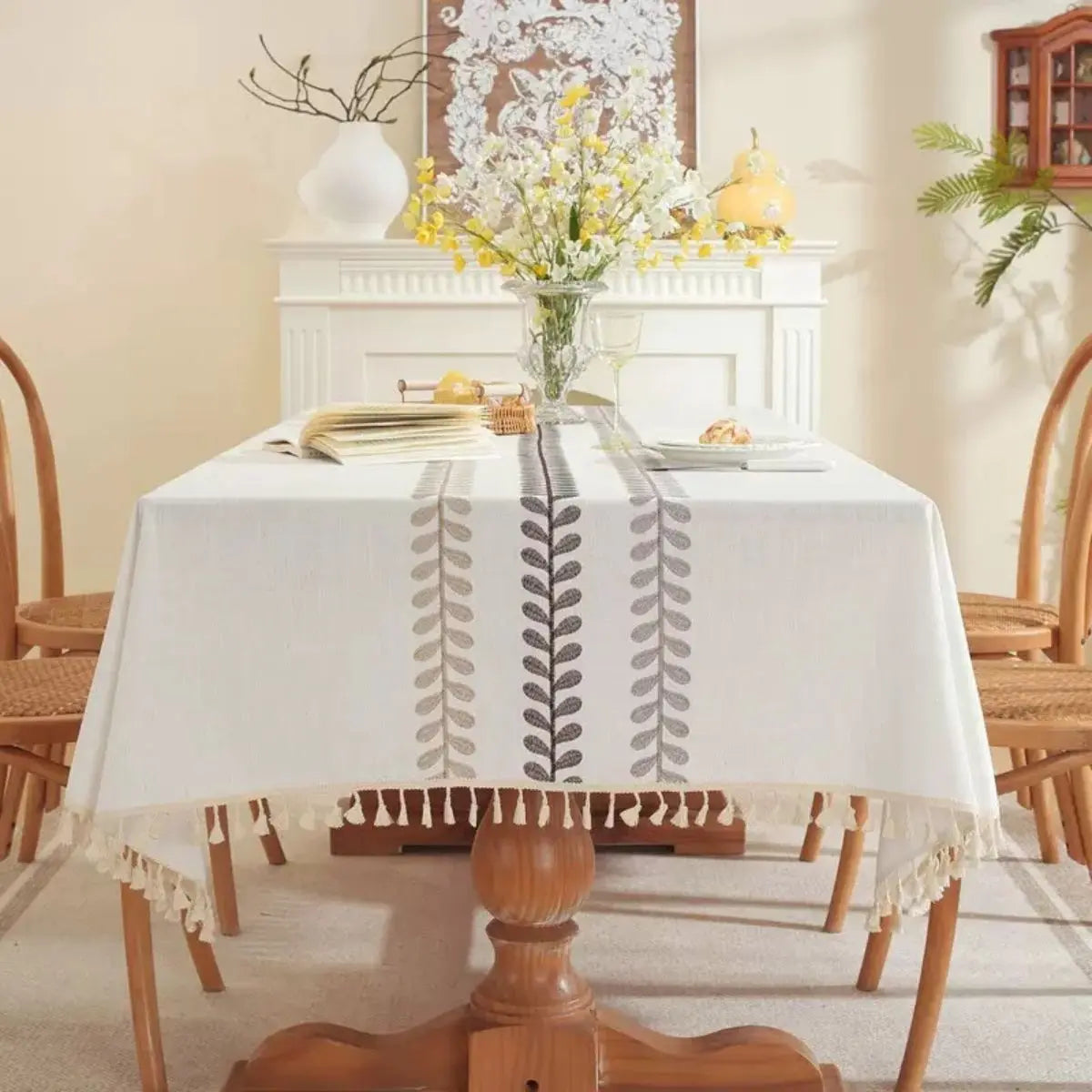 Emilia Beige Table Cloth My Store