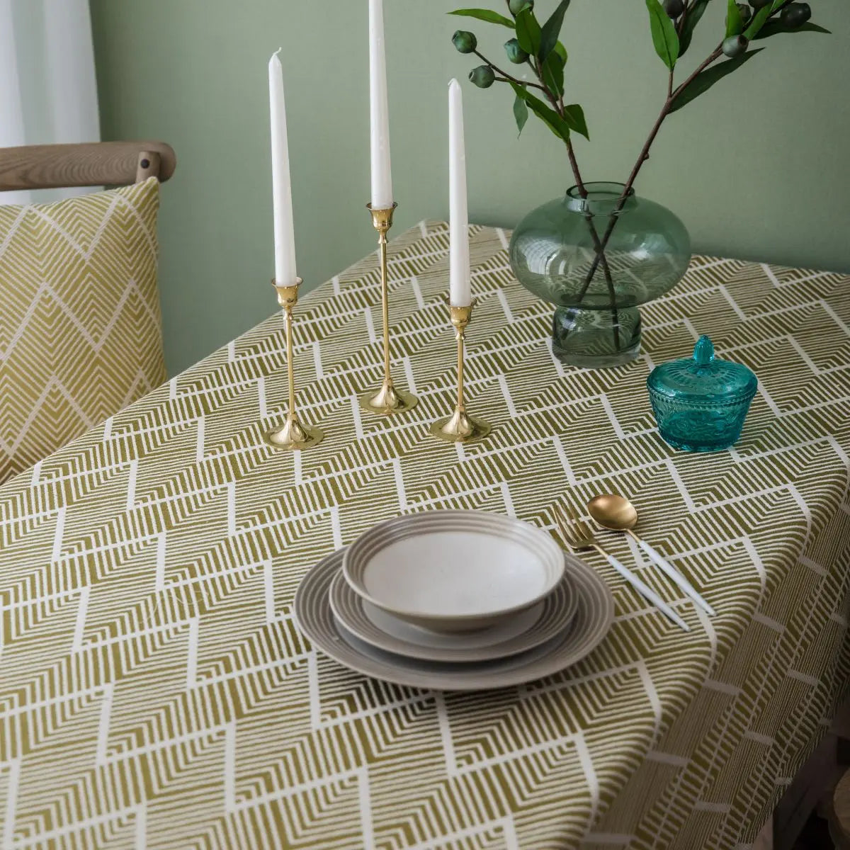 Leah Yellow Table Cloth My Store