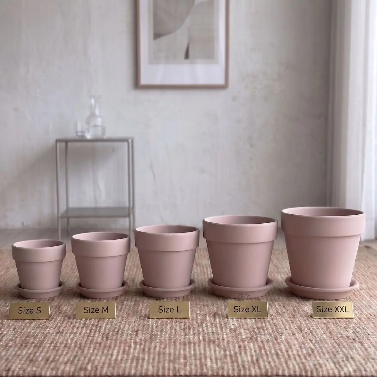 Blush Pink Terracotta Pottery Flower Pot Small & Medium Flower Pot Speckled Space