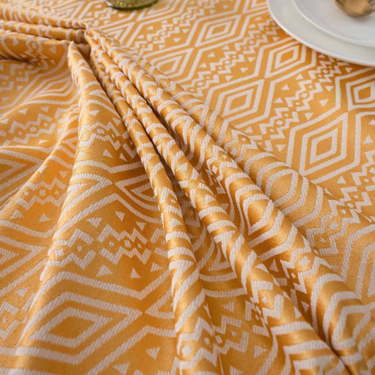 Delilah Yellow Table Cloth My Store