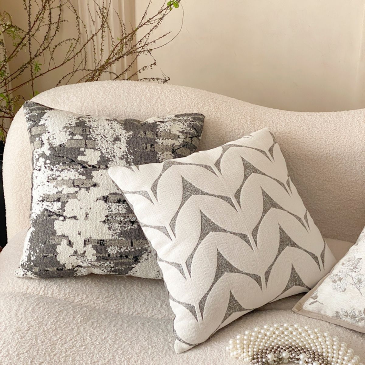Bonas Grey Cushion Cover B
