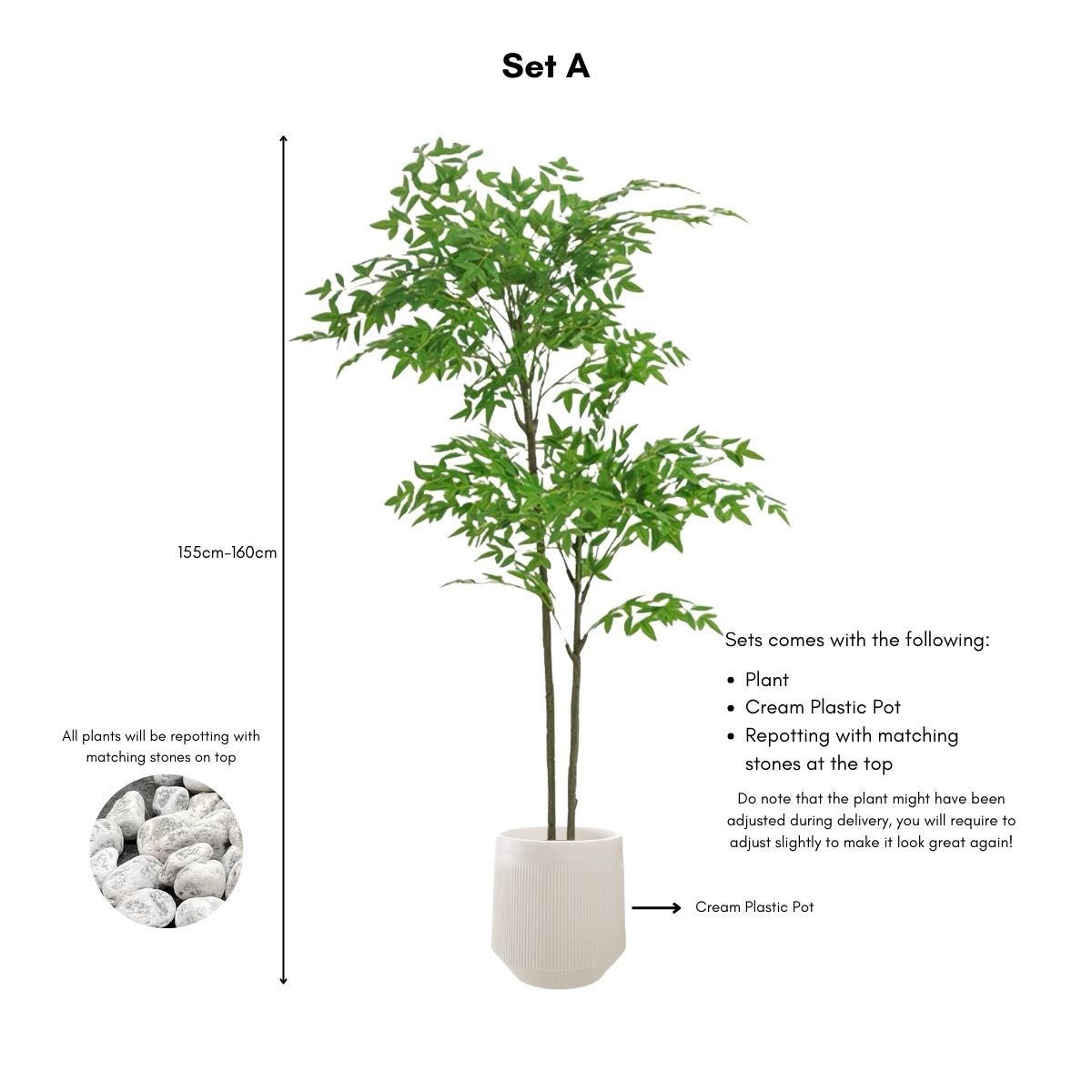 Faux Nandina Domestica Plant