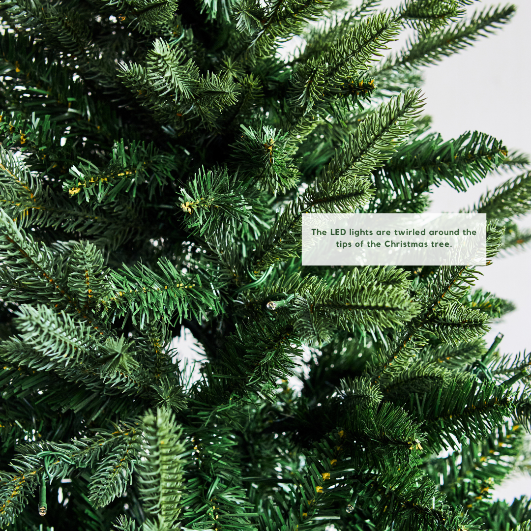 Florentine Fraser Fir Faux Built-in LED Lights Christmas Tree-Speckled Space