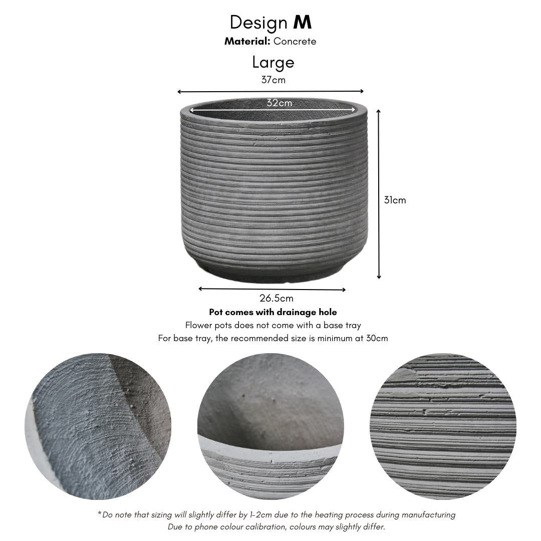 Pylota Concrete Flower Pot - M