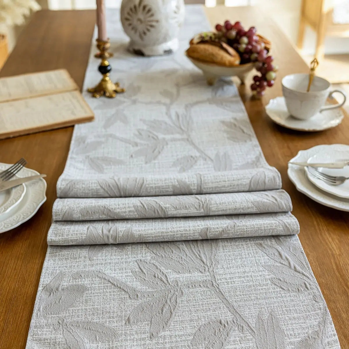 Loomier Grey Table Runner My Store