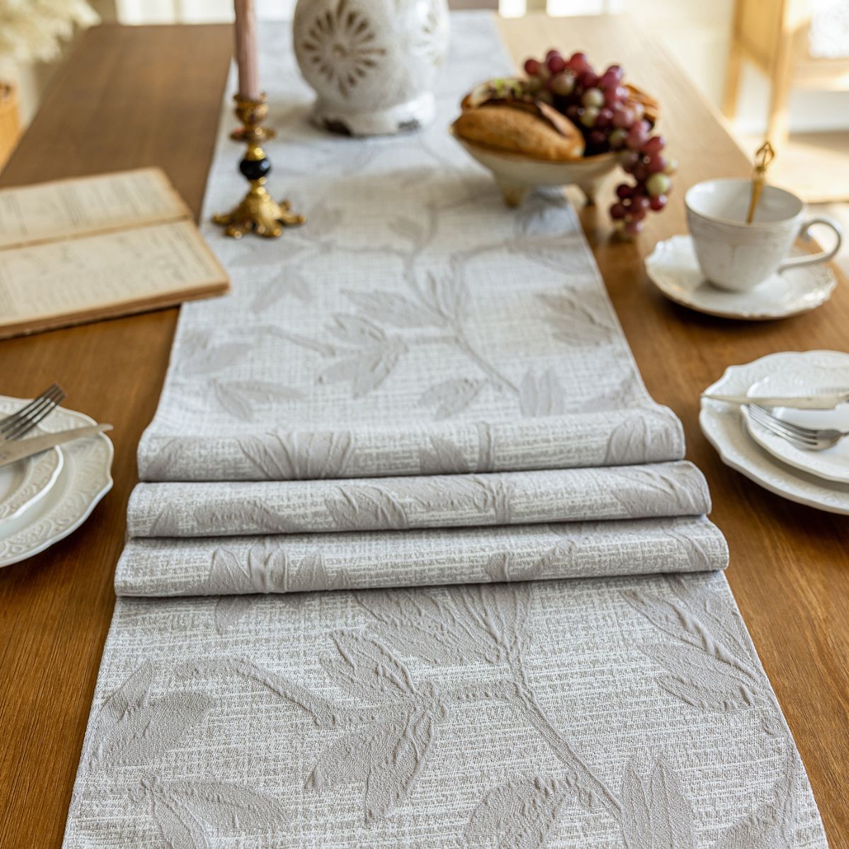 Loomier Grey Table Runner