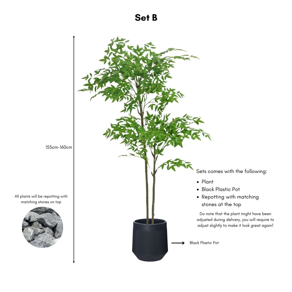 Faux Nandina Domestica Plant