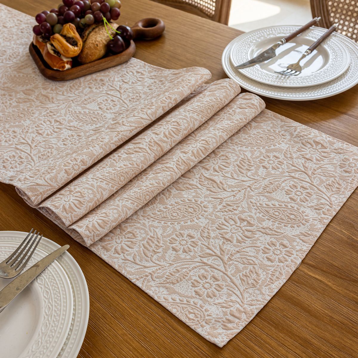 Claytone Beige Table Runner