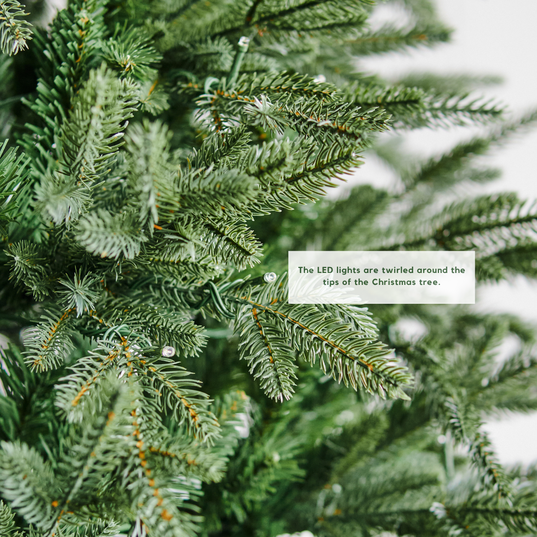 Natale Fraser Fir Faux Built-in LED Lights Christmas Tree-Speckled Space