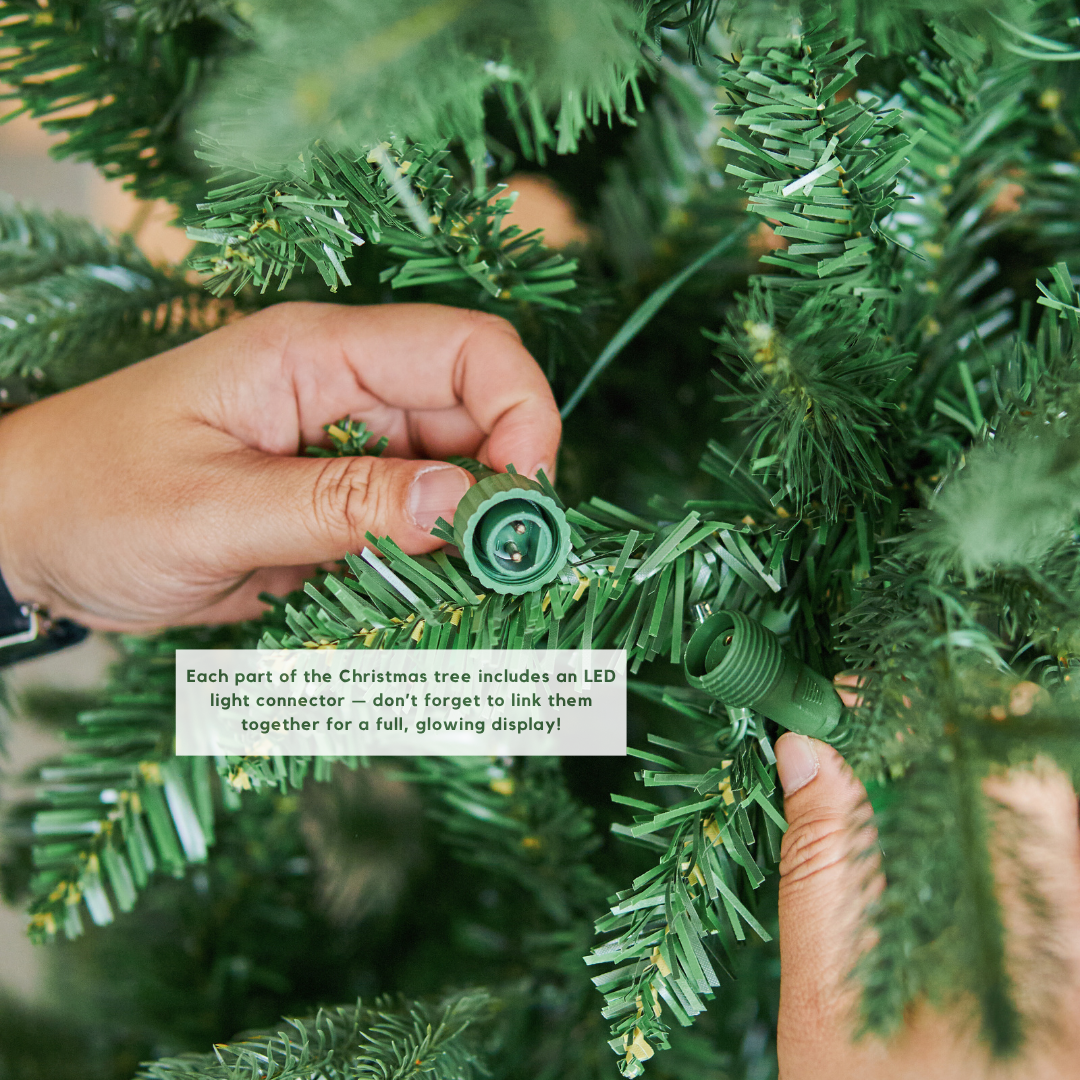 Natale Fraser Fir Faux Built-in LED Lights Christmas Tree-Speckled Space