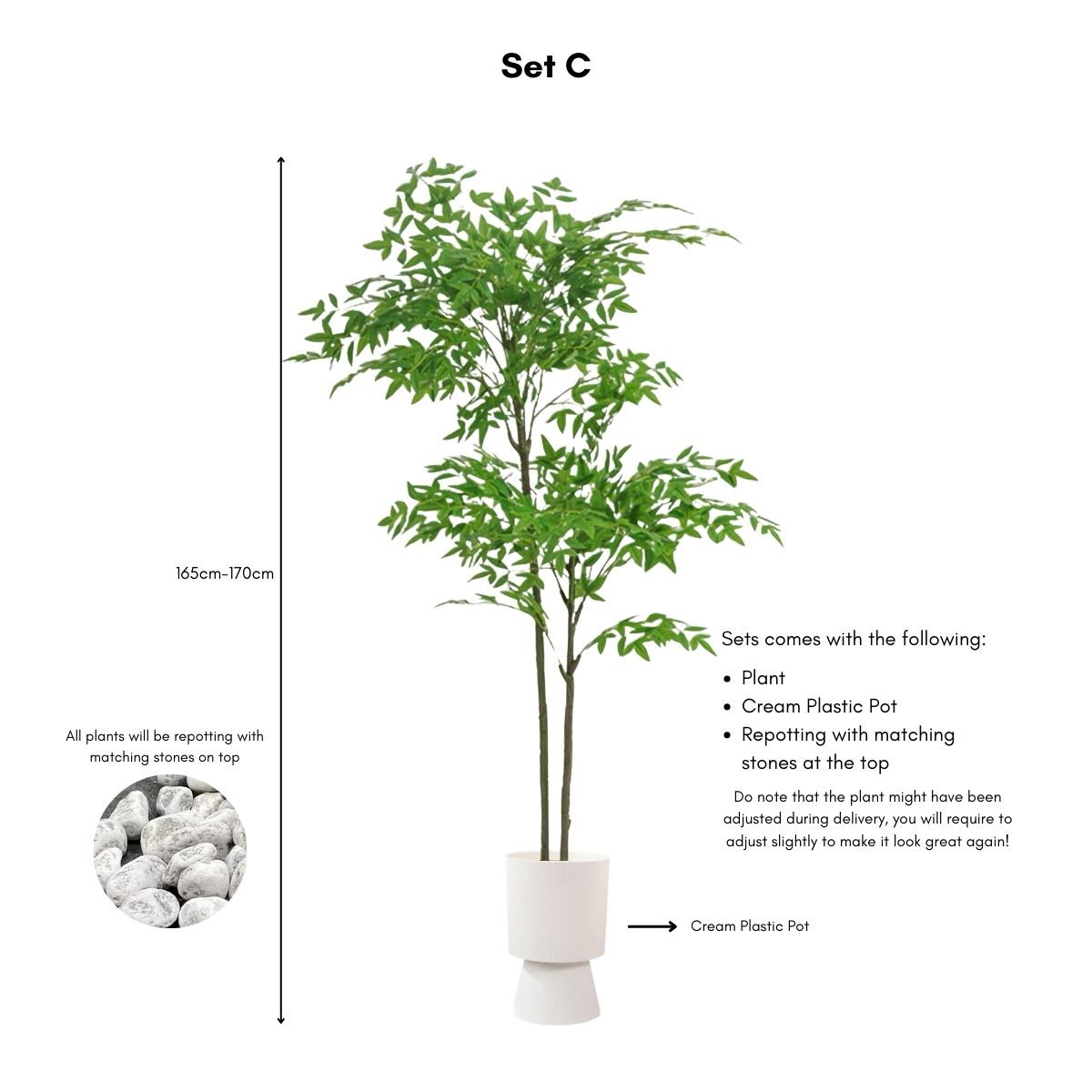 Faux Nandina Domestica Plant