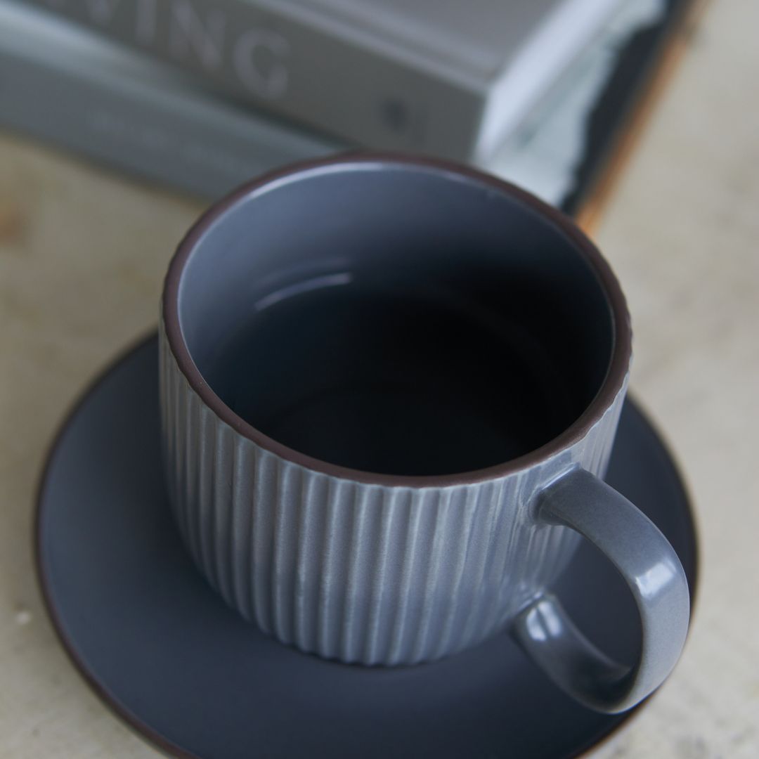Panelope Grey Ceramic Teapot Set