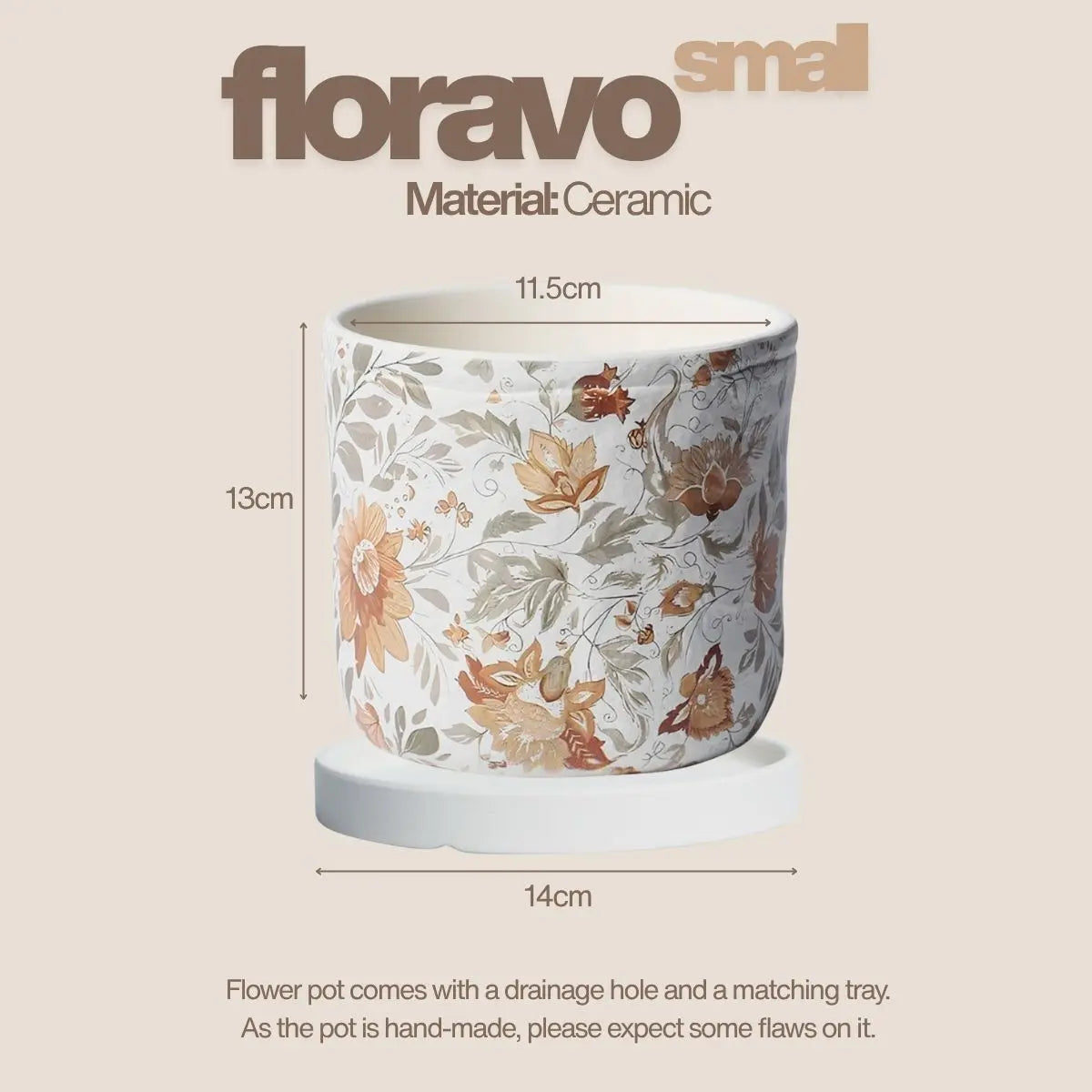 Floral Series Ceramic Flower Pot Speckled Space