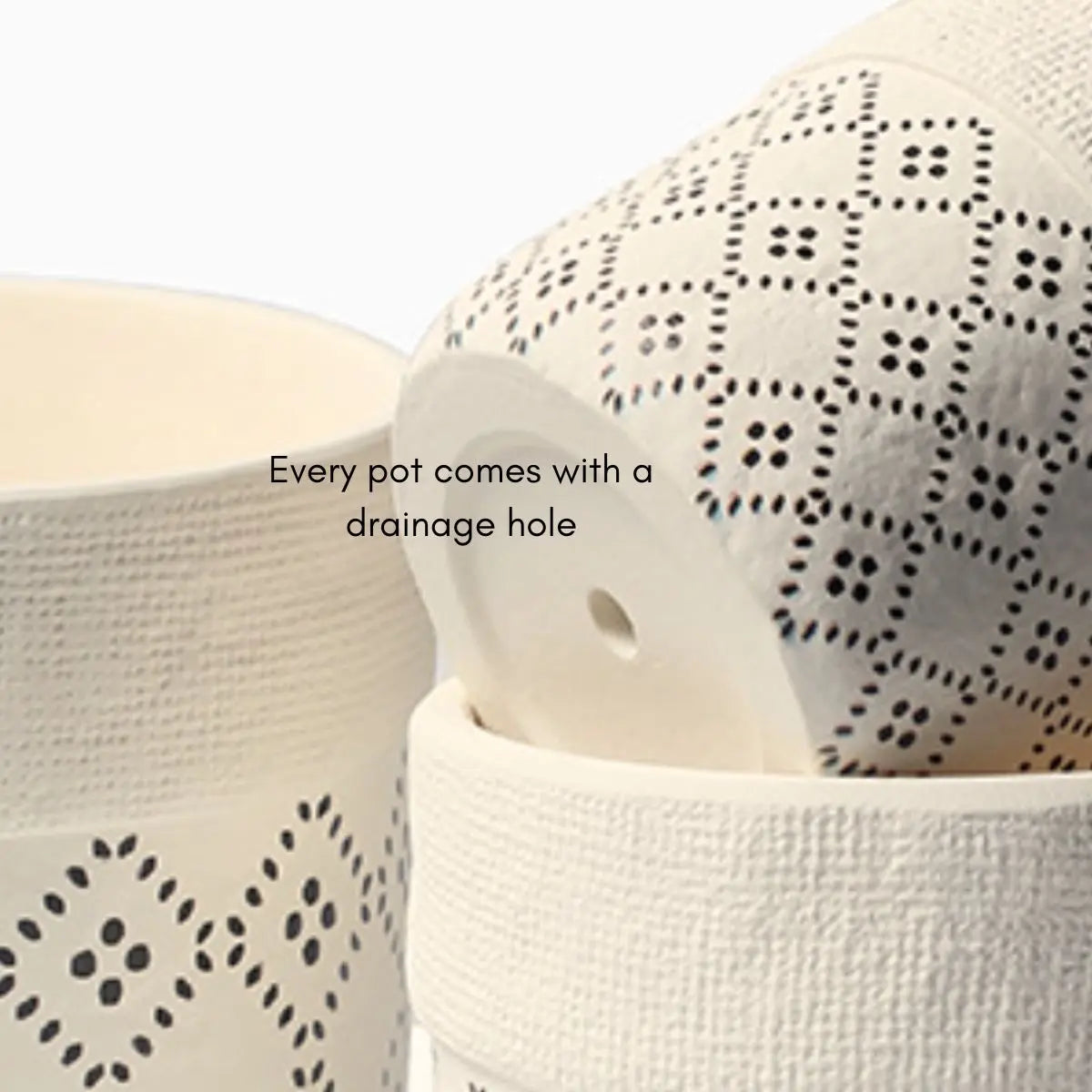 Minimalist Designed Ceramic Flower Pot Speckled Space