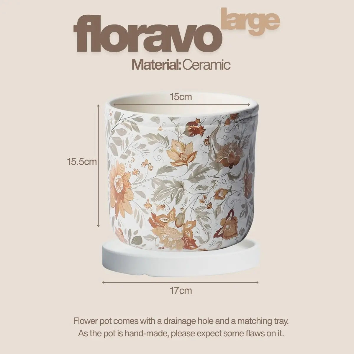 Floral Series Ceramic Flower Pot Speckled Space