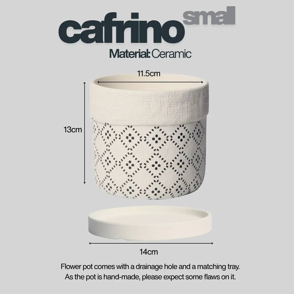 Minimalist Designed Ceramic Flower Pot Speckled Space