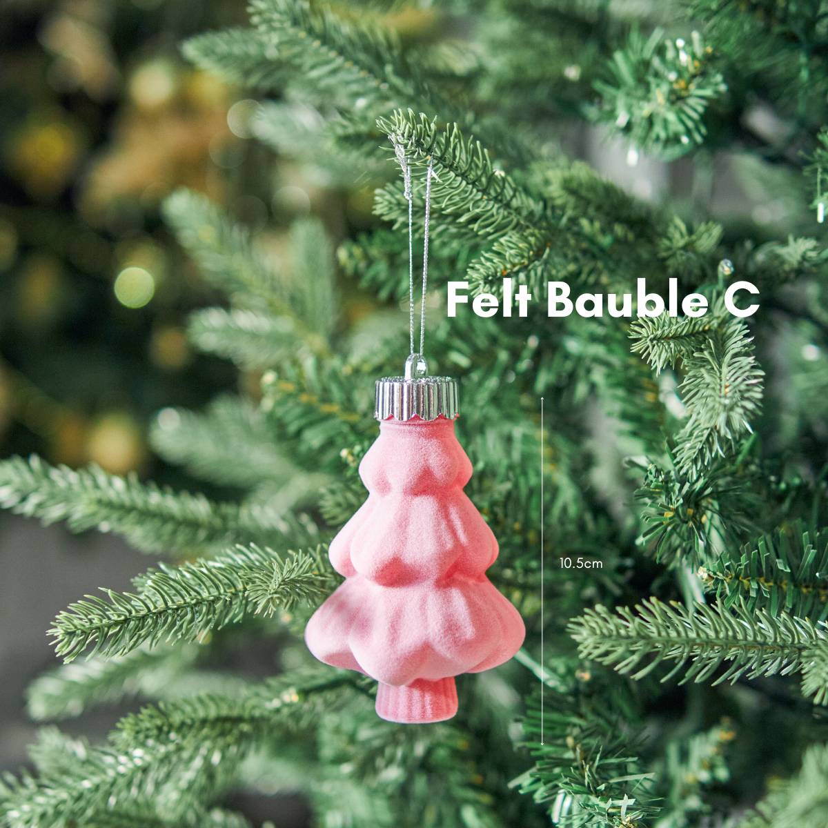 Christmas Velvet Non-Glitter Hanging Baubles