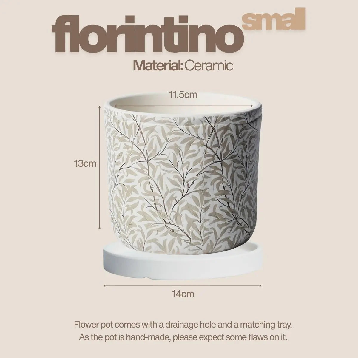 Floral Series Ceramic Flower Pot Speckled Space