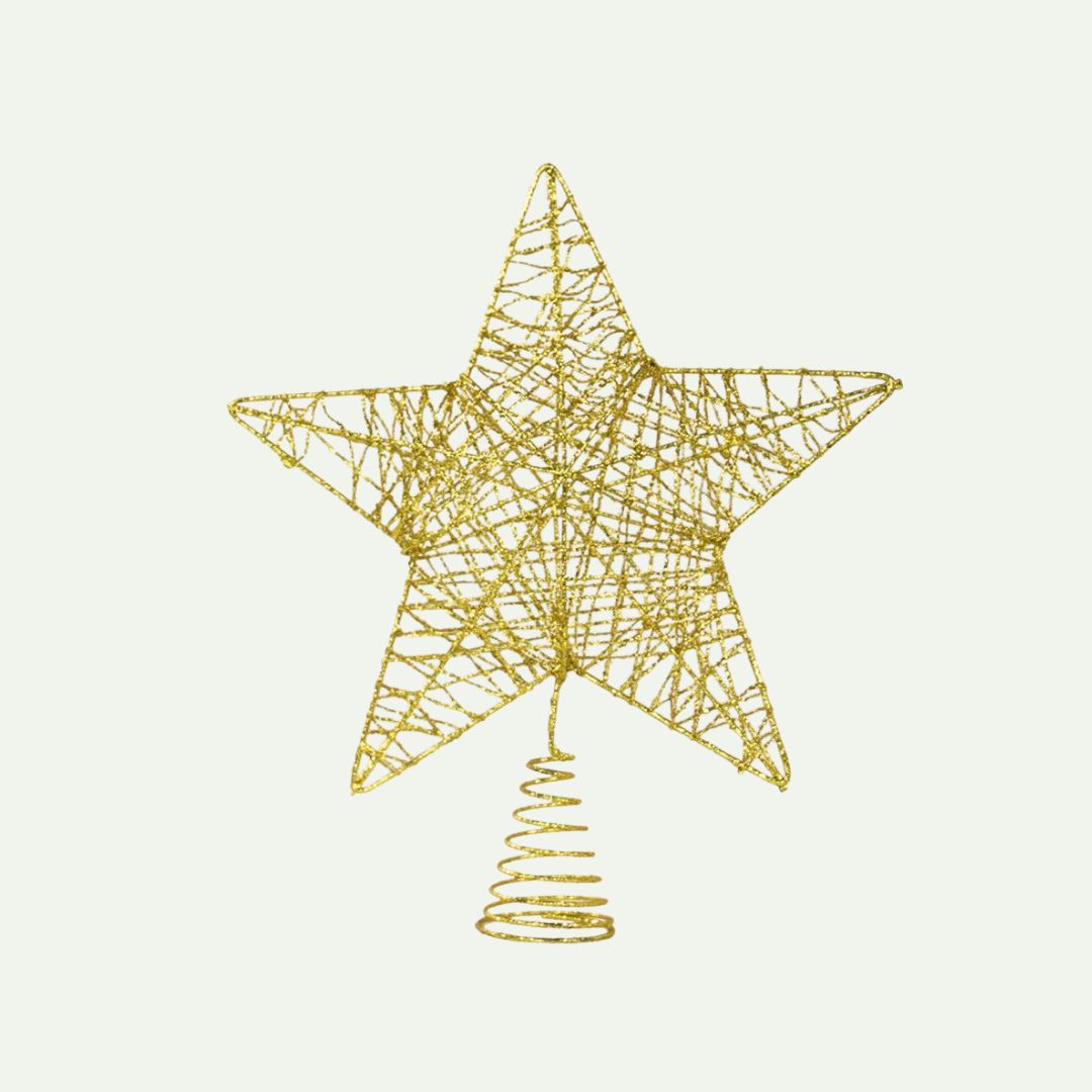 Gold Blinky Star Tree Topper