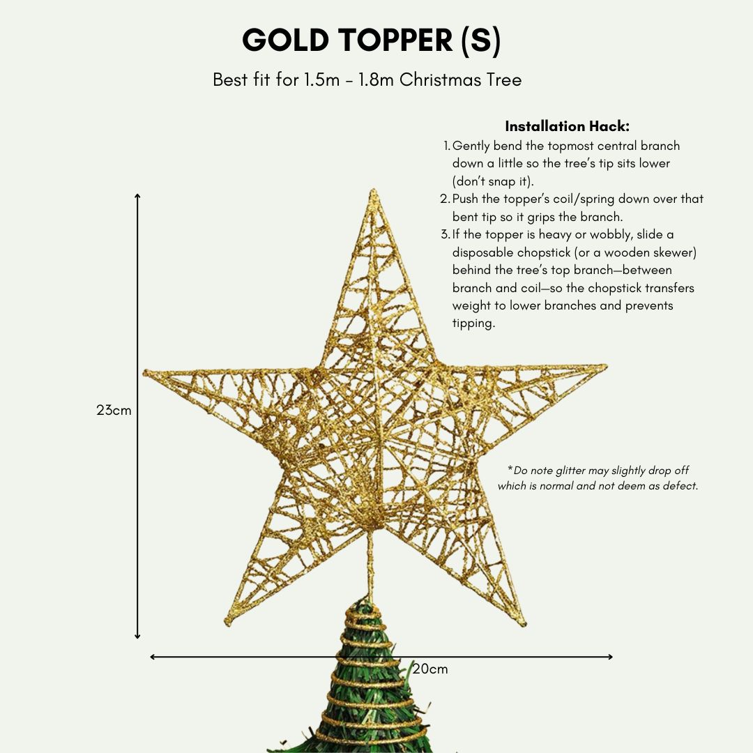 Gold Blinky Star Tree Topper