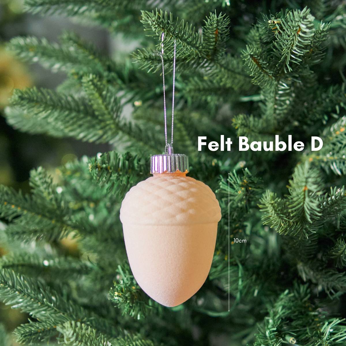 Christmas Velvet Non-Glitter Hanging Baubles