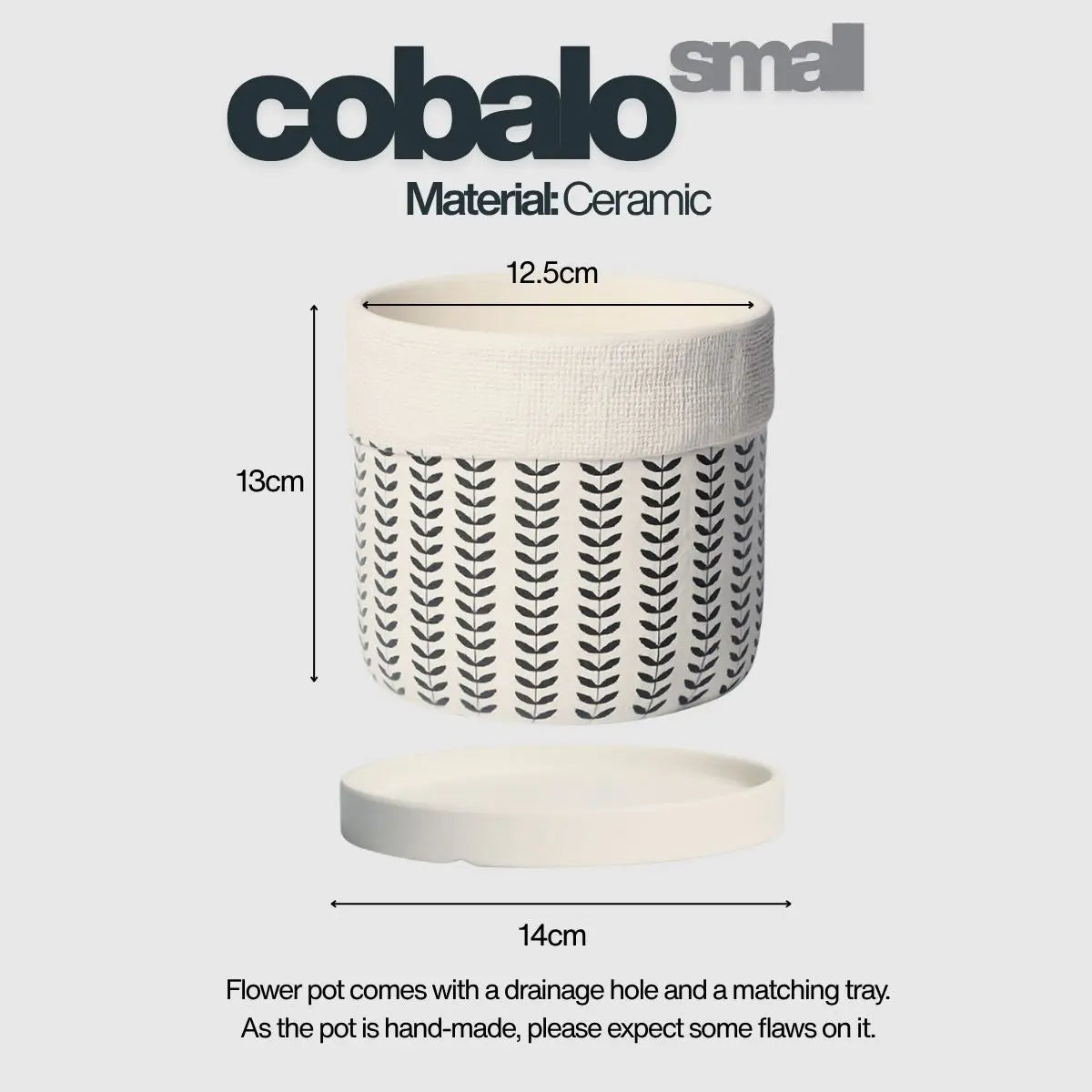 Minimalist Designed Ceramic Flower Pot Speckled Space