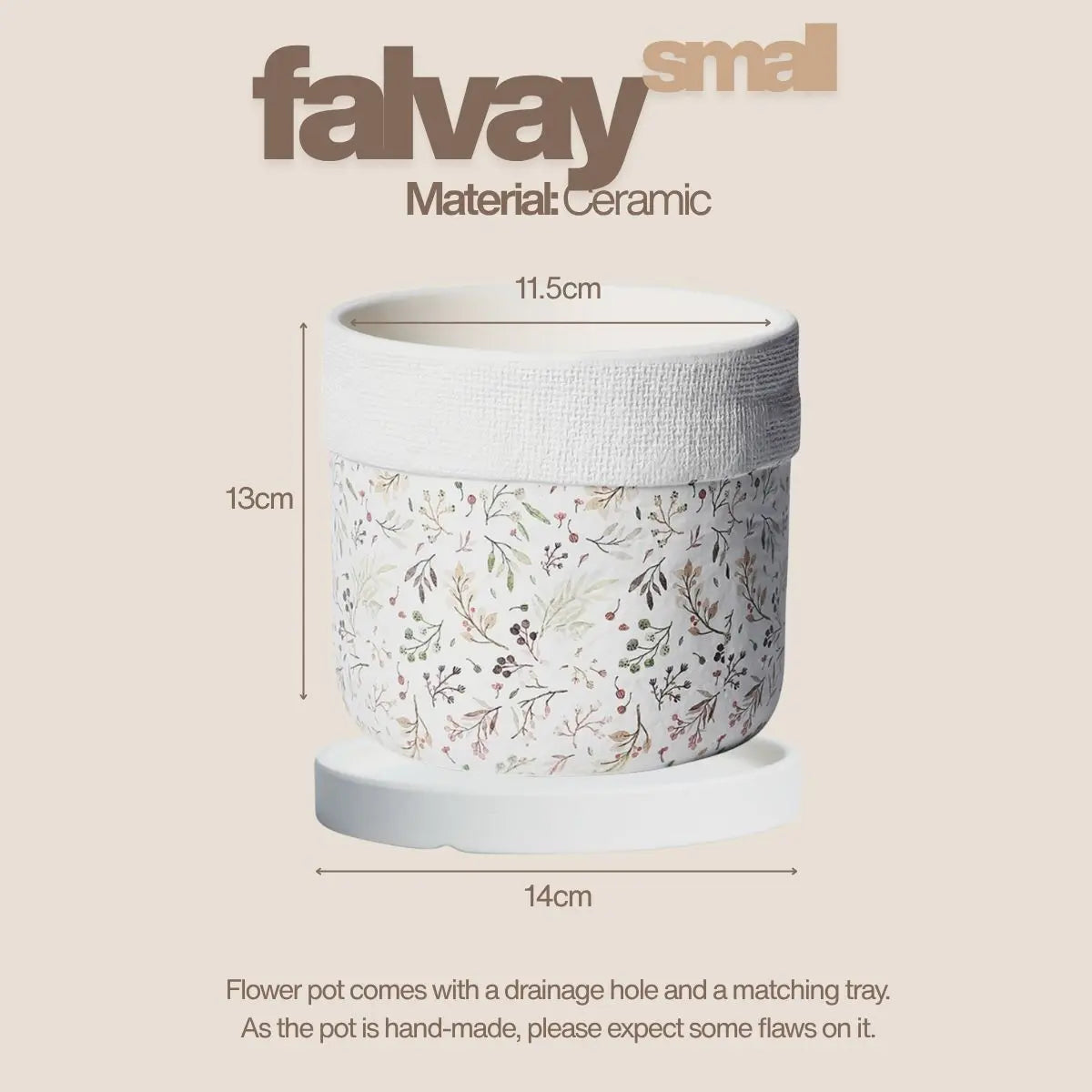 Floral Series Ceramic Flower Pot Speckled Space