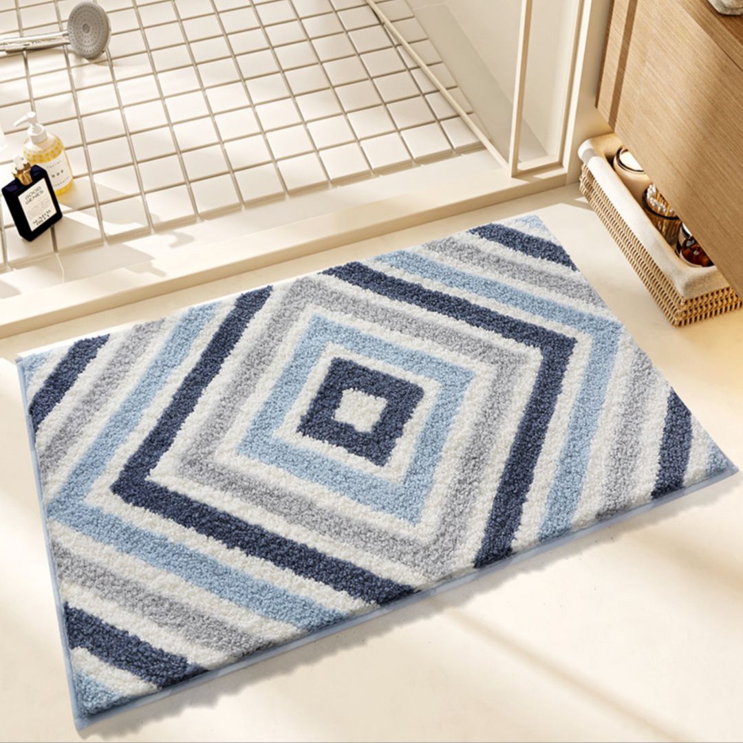 Blue Geo Bath Mat