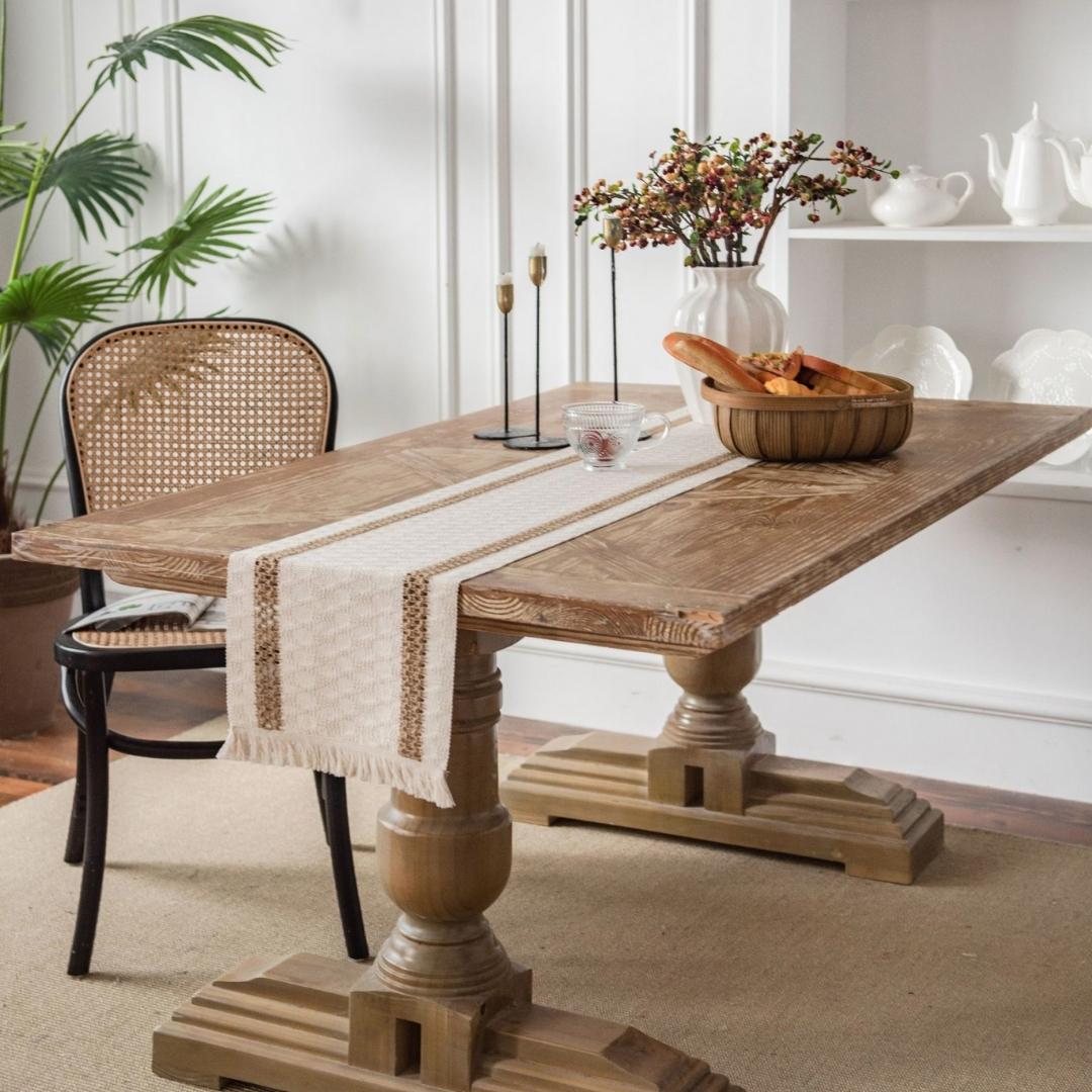 Casey Cotton Linen Table Runner