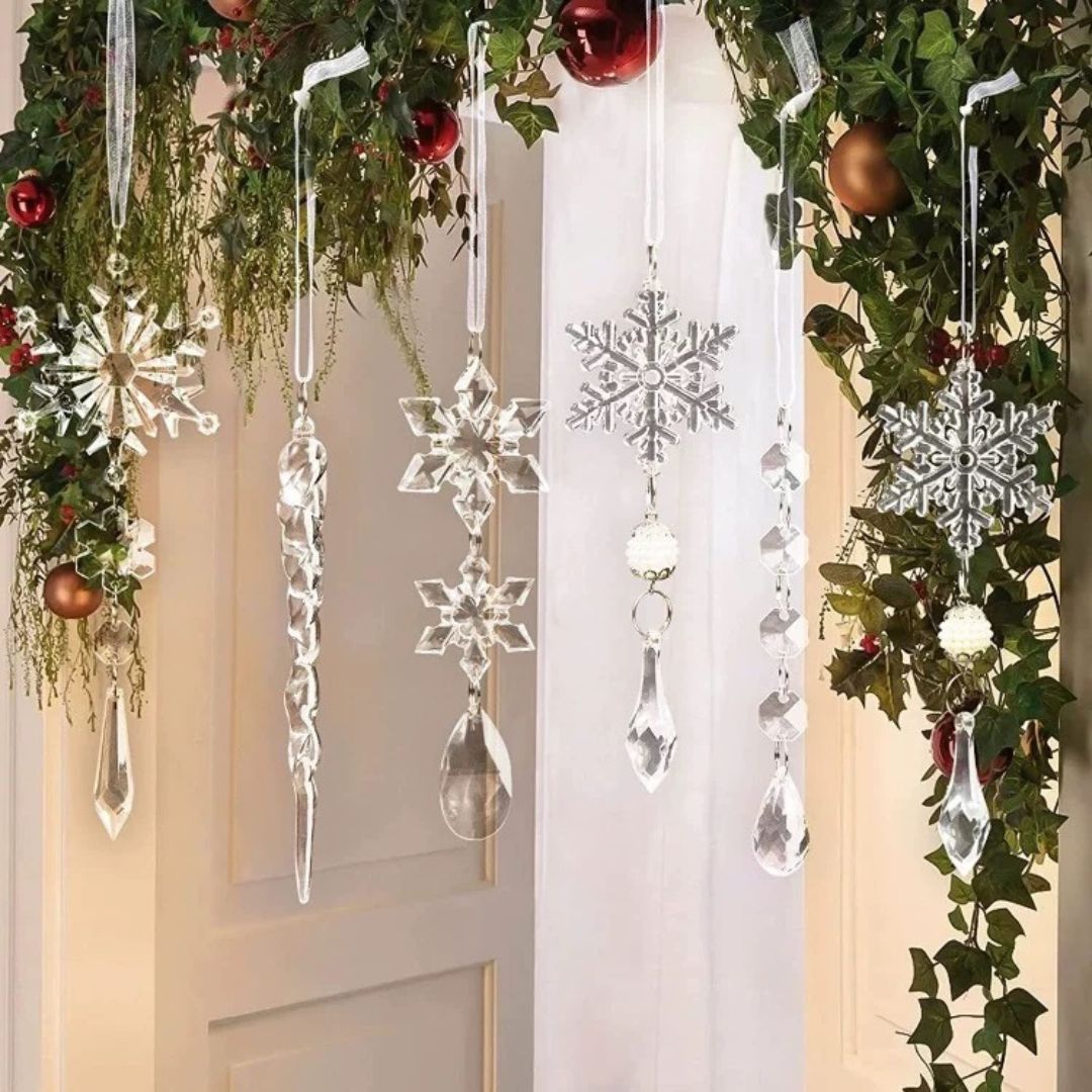 Charlene 18pcs Hanging Acrylic Ornaments-Speckled Space