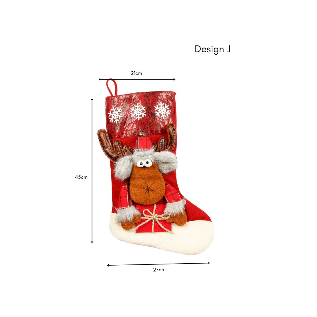 Christmas Hanging Decorative Socks Design I to K