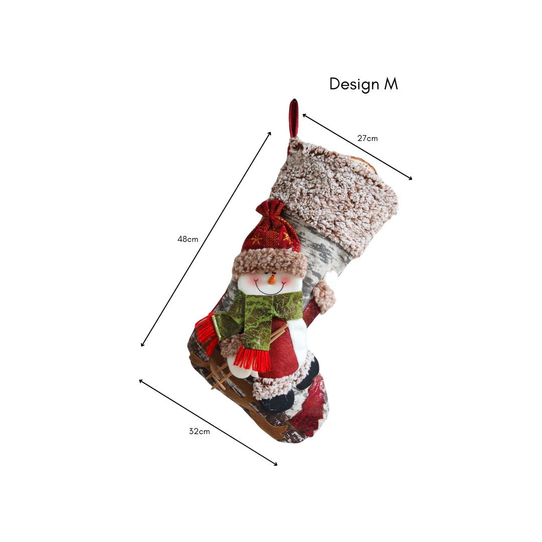 Christmas Hanging Decorative Socks Design L to N