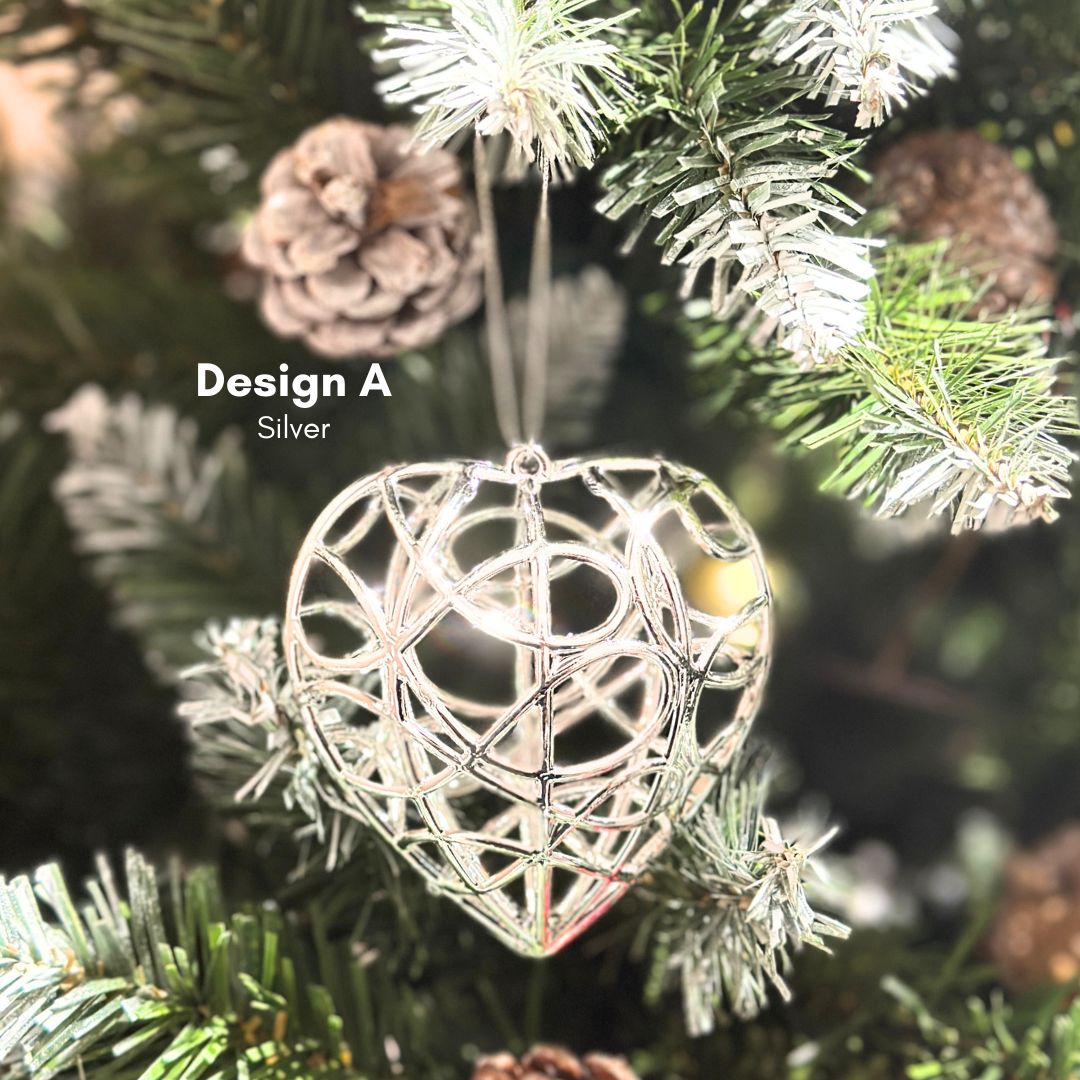 Chrome Silver Decorative Ornament (A)-Speckled Space
