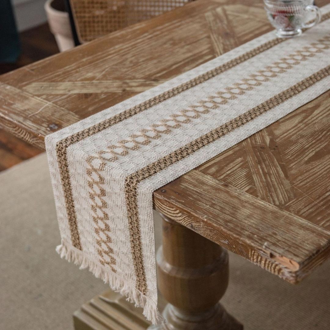 Cleo Cotton Linen Table Runner