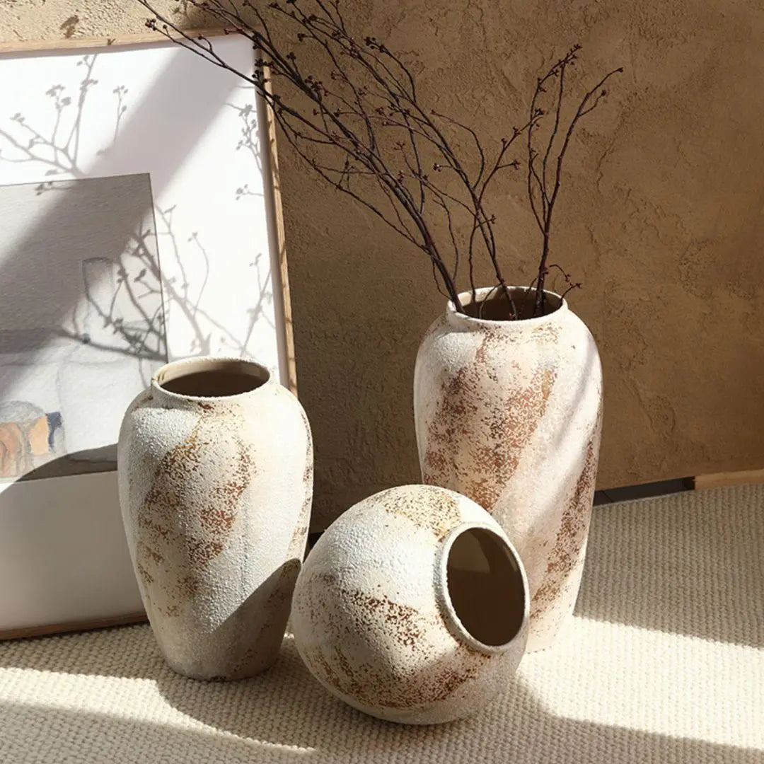 Currey Ceramic Decorative Vase-Speckled Space