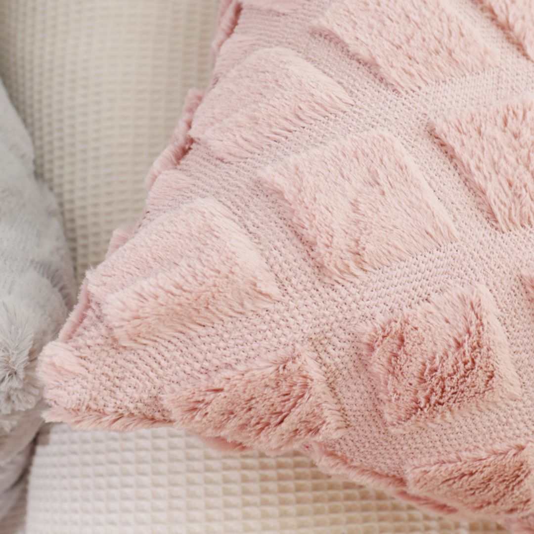Diamonta Furry Cushion Cover