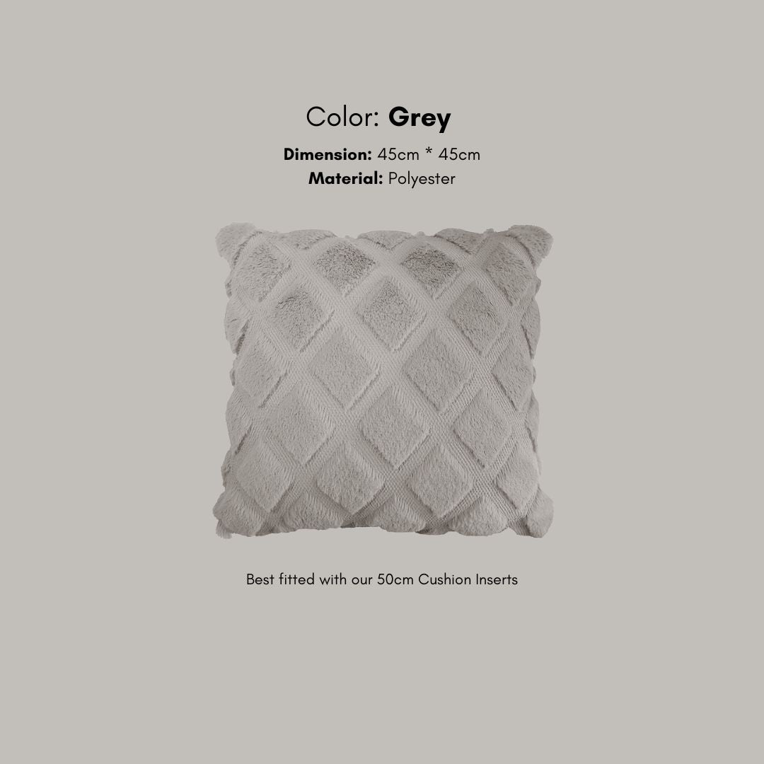 Diamonta Furry Cushion Cover
