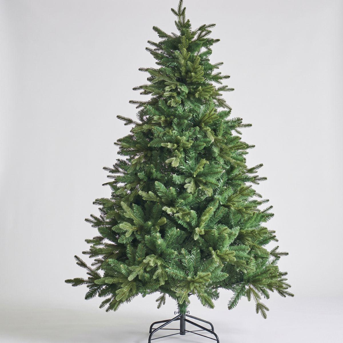 Full view of the Evangel Fraser Fir Christmas Tree. This premium artificial tree is perfectly proportioned for any Singapore HDB or condo living room, offering a lifelike alternative to competitors selling Christmas trees in Singapore such as Masons Home Decor and Pine Concept.