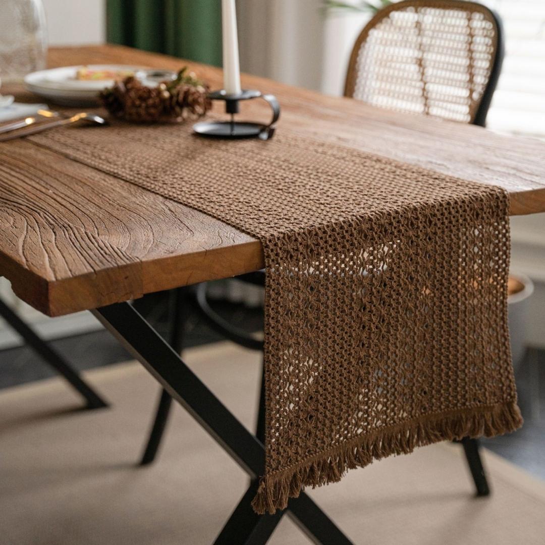 Gurbhe Cotton Linen Table Runner