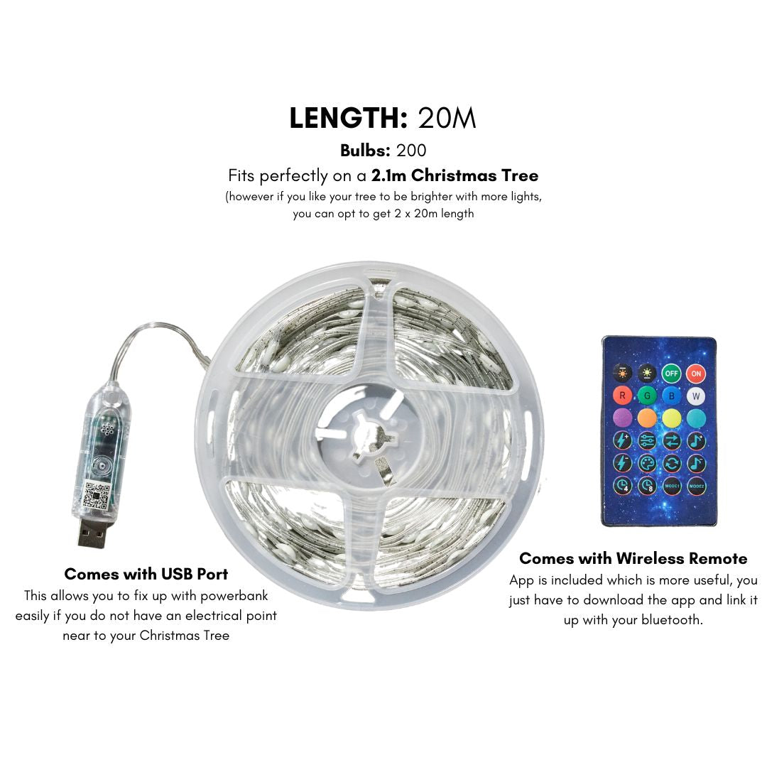 LED Christmas Tree RGB Lighting-Speckled Space