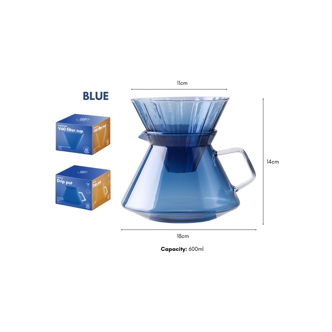 Laurel Designer Borosilicate Glass Coffee Funnel Dripper