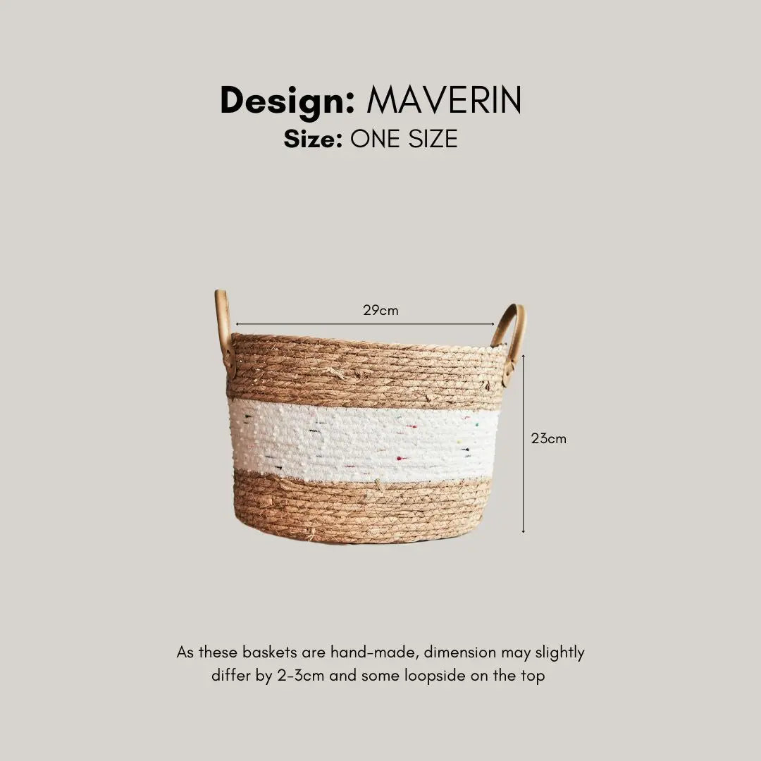 Maverin Hand Made Seagrass Woven Plant Basket-Speckled Space