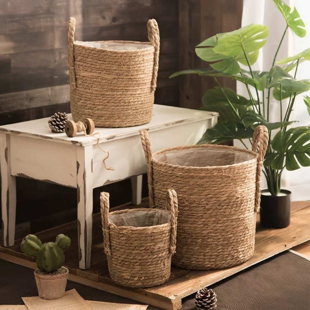 Norea Hand Made Seagrass Woven Plant Basket