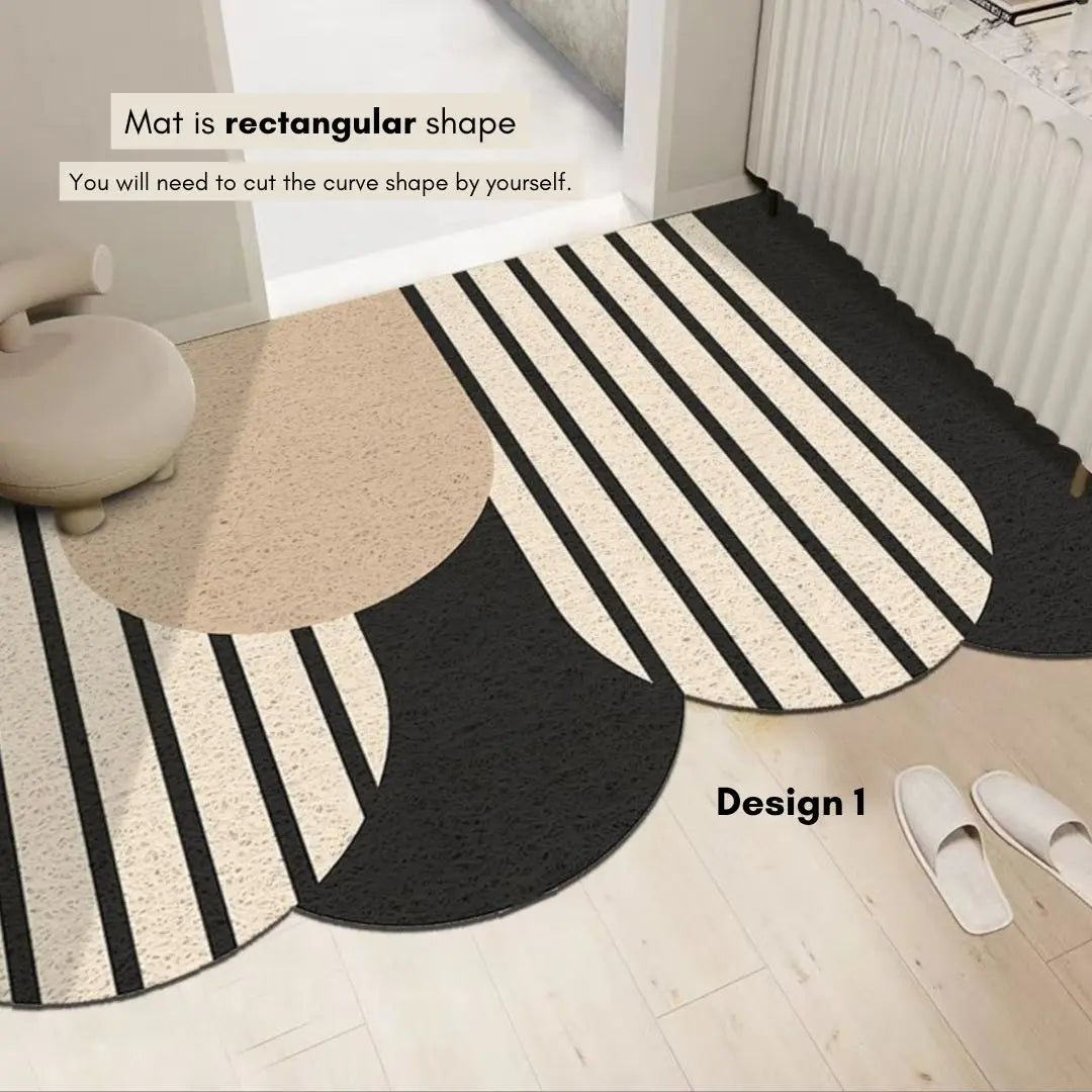 Norelie Nordic PVC Coil Door Mat Design 1-Speckled Space