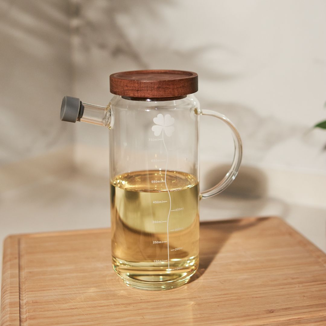 Ollie Oil Borosilicate Glass Bottle Dispenser
