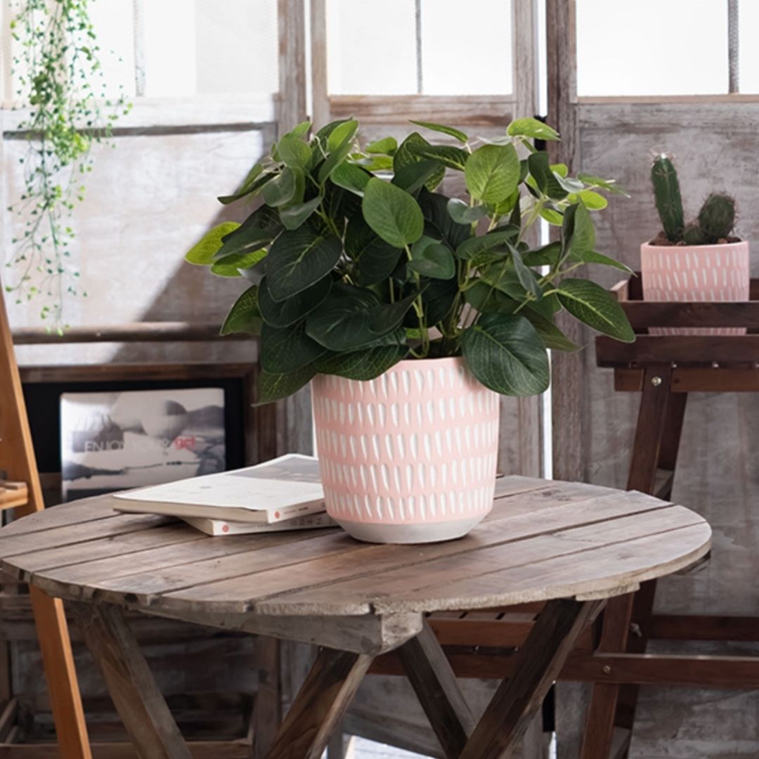Pinke Pink Pastel Concrete Flower Pot