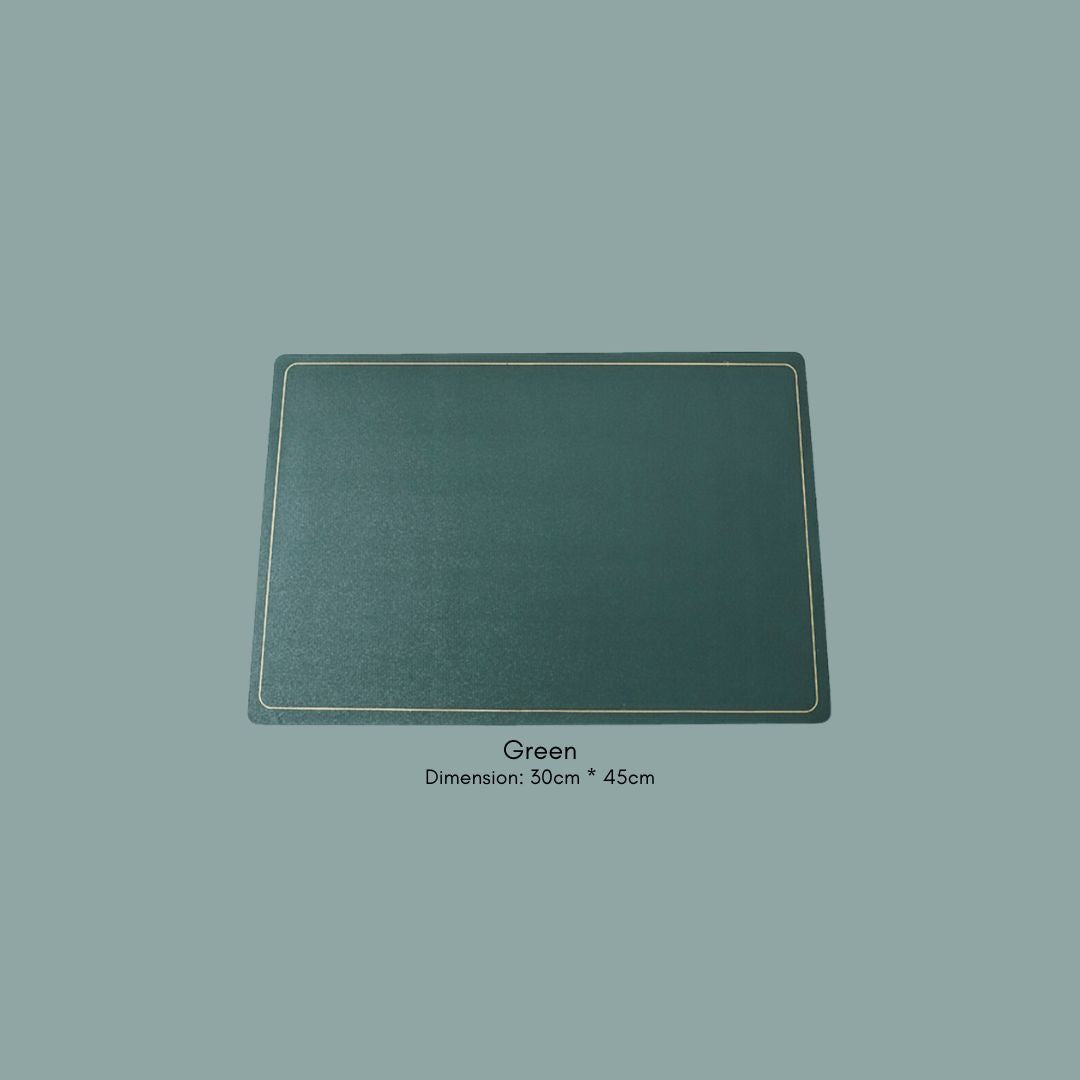 Plain PU Leather Rectangle Placemat