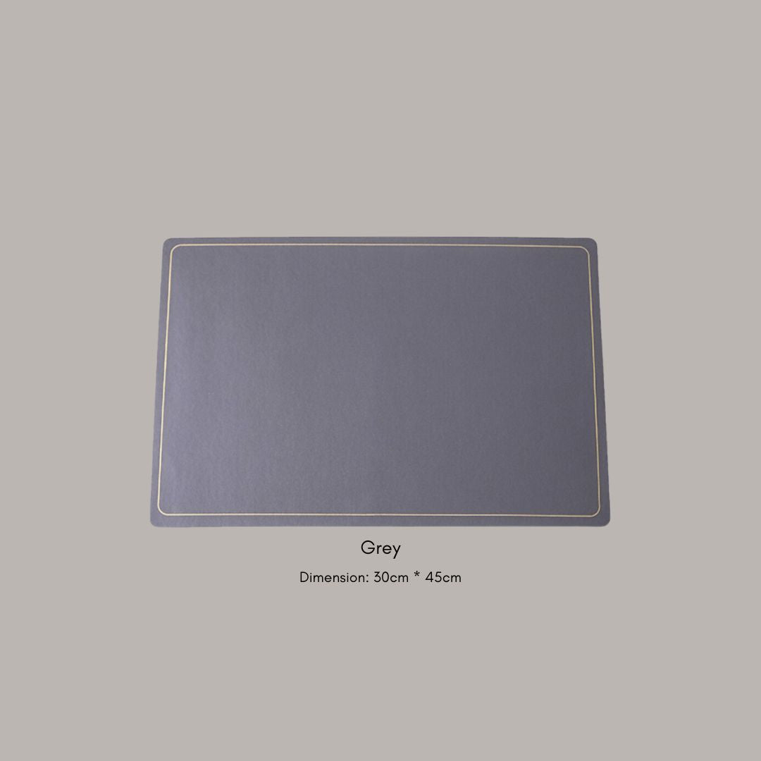 Plain PU Leather Rectangle Placemat