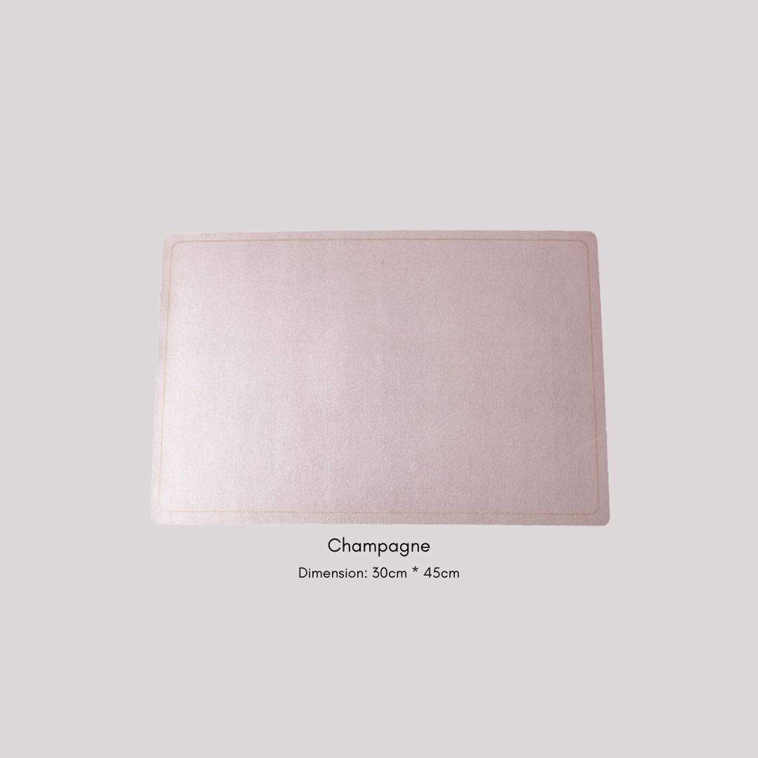 Plain PU Leather Rectangle Placemat